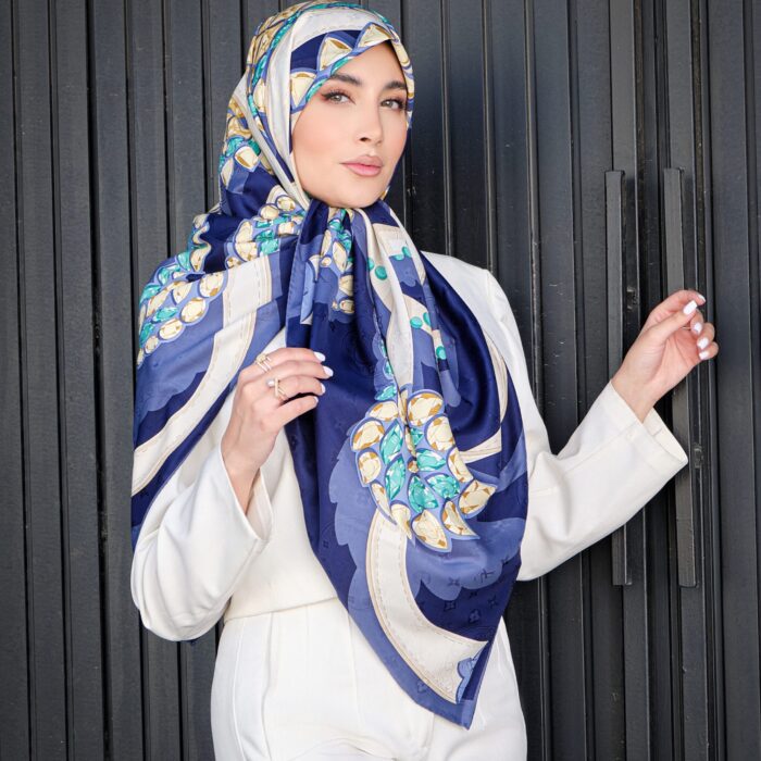 روسری ابریشم ژاکارد دراگون 30132