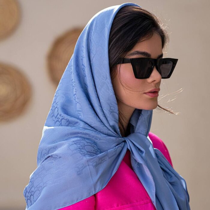 روسری ابریشم ژاکارد دیور (قواره 90) 30128