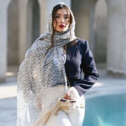 شال ویسکوز طرح مارک 20554